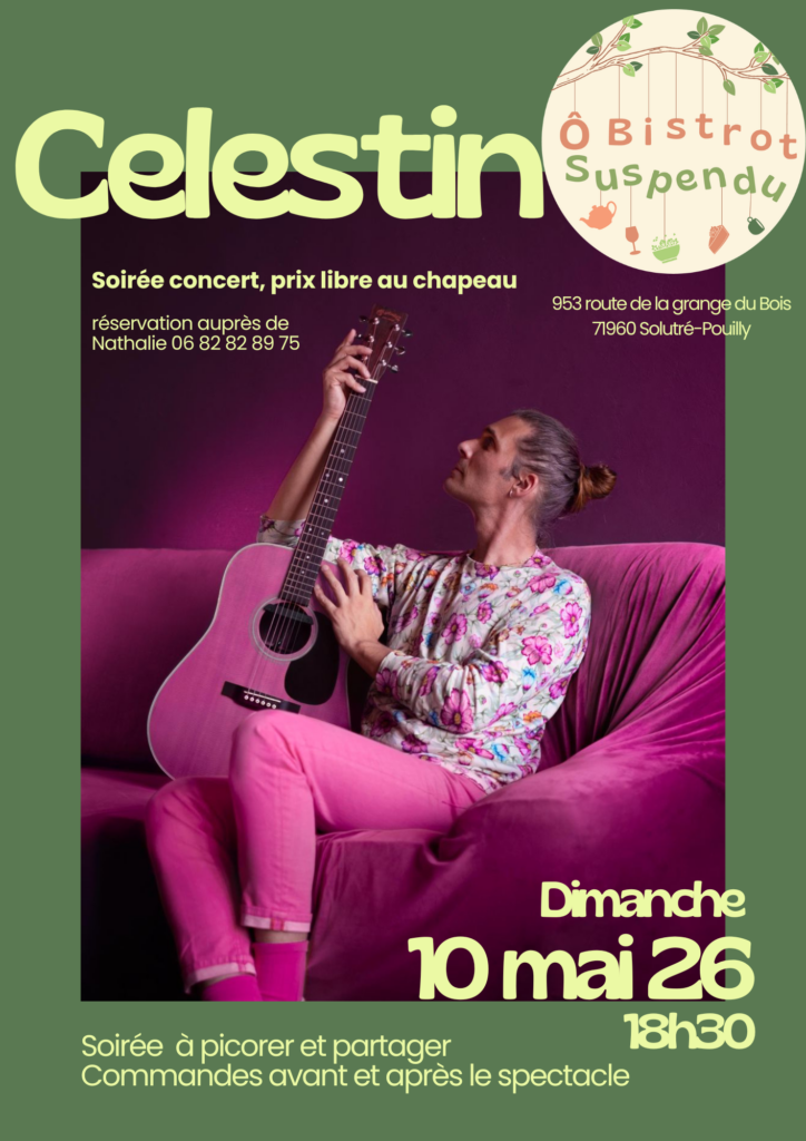 affiche concert Célestin 10 mai 2026